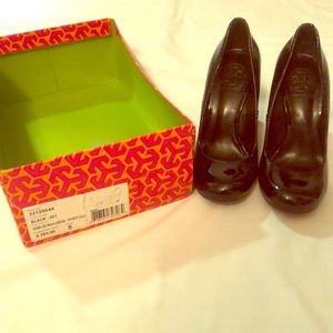 Black Tory Burch Wedges- slightly worn
